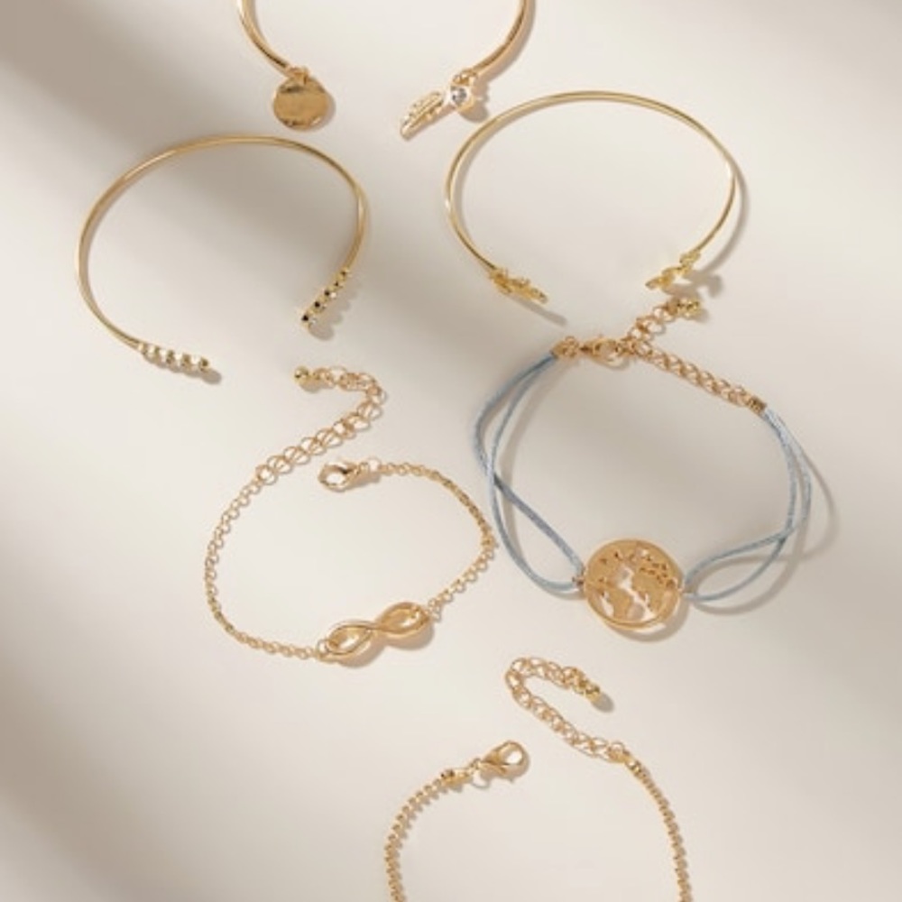 6 BUNDLE INFINITY EARTH LAYER- Bracelet - Picture 3 of 4